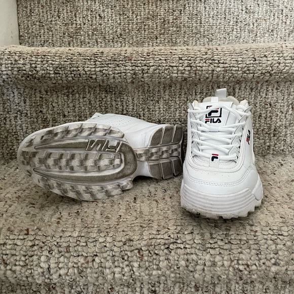 Fila Women's Disruptor II Premium Sneakers in White - Picture 5 of 7